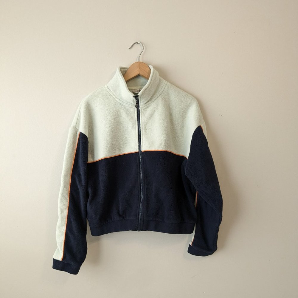 Recycled Polyester Colour Block Fleece Sweatshirt